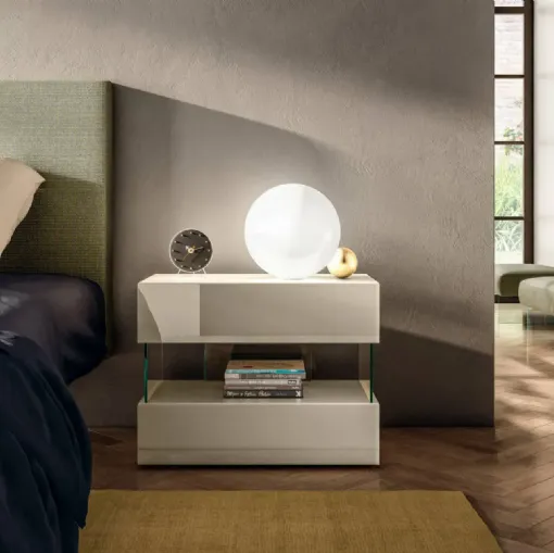  Comodino in vetro Air 0770 di Lago