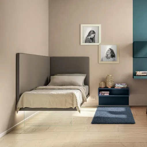  Letto Singolo in tessuto Gizmo di Lago