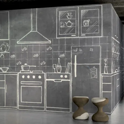 Carta da parati Flat Loft di Glamora