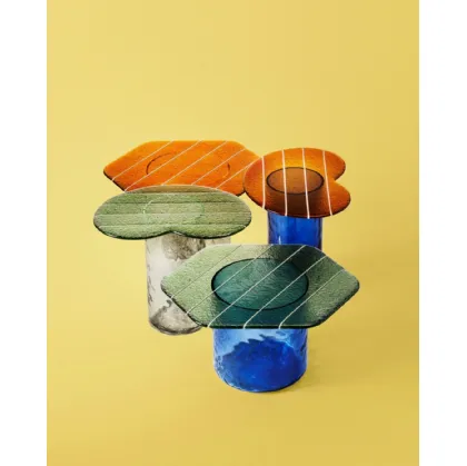 Tavolino Striche in vetro di Murano di Miniforms