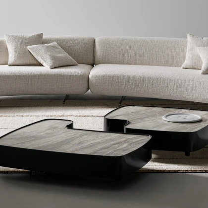 Tavolino Aspen con top in ceramica di Bonaldo
