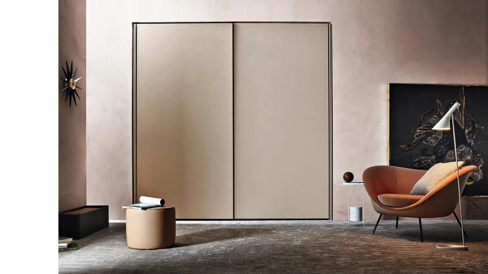 Armadio Gliss-Master - A Filo Door laccato di Molteni & C