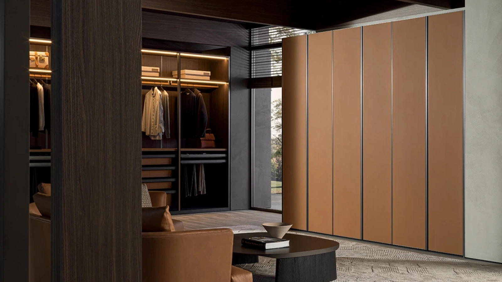 Armadio con ante battenti Gliss Master - Smooth Door di Molteni & C