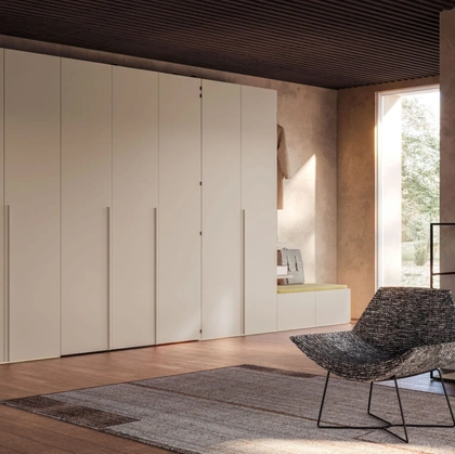 Armadio Home Office 10 in laccato opaco ecrù di Orme