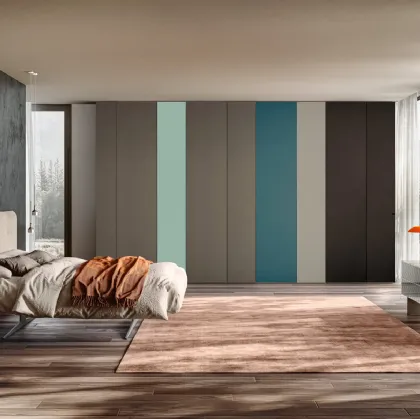 Armadio con ante battenti laccato vari colori Smart di Lago