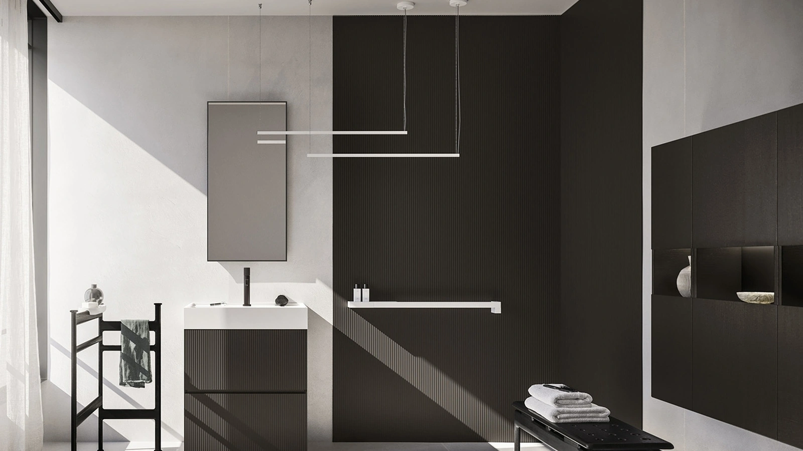 Mobile da Bagno a terra Code 03 in laccato di Arbi