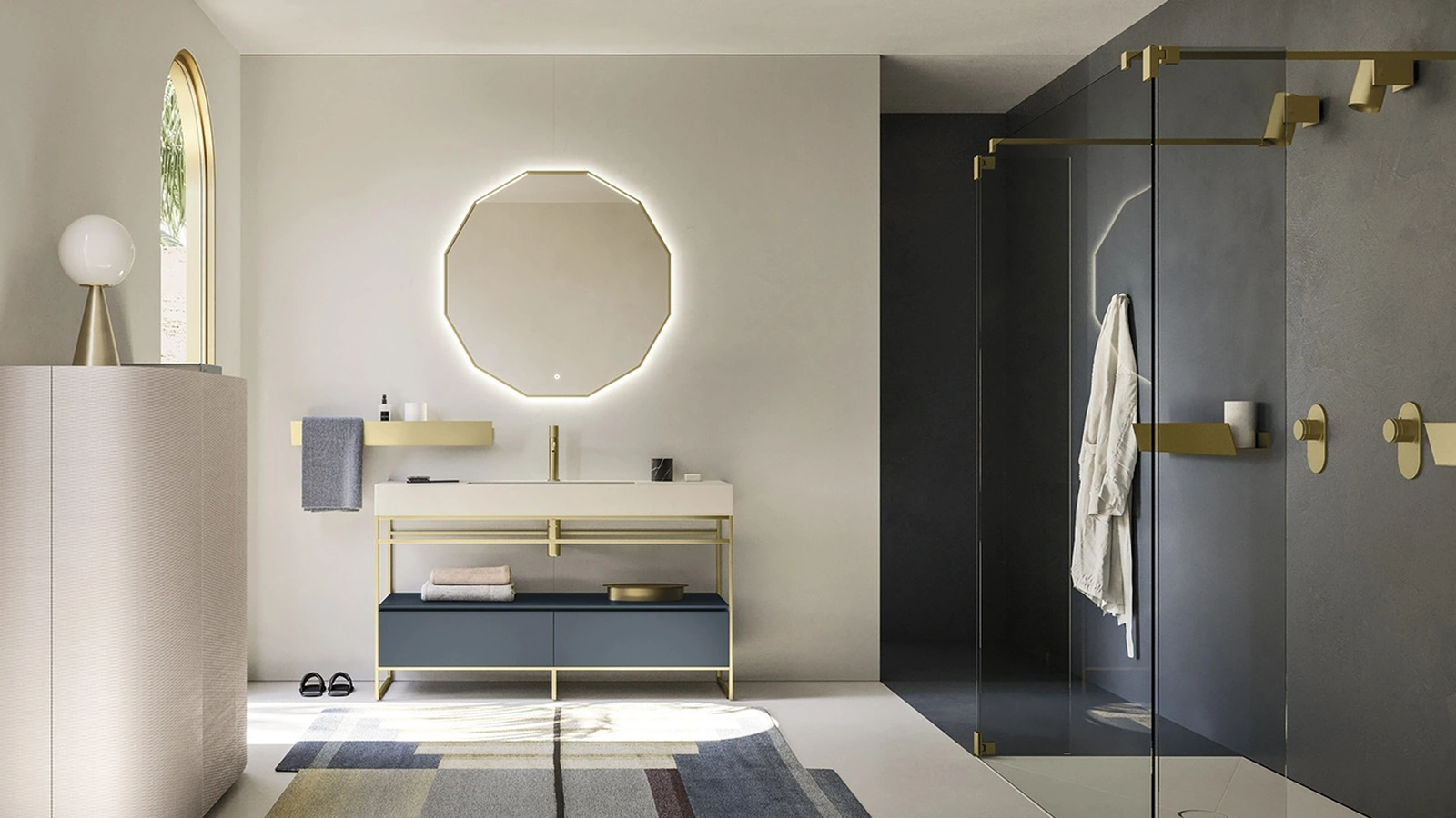 Mobile da Bagno a terra Code 06 in laccato di Arbi