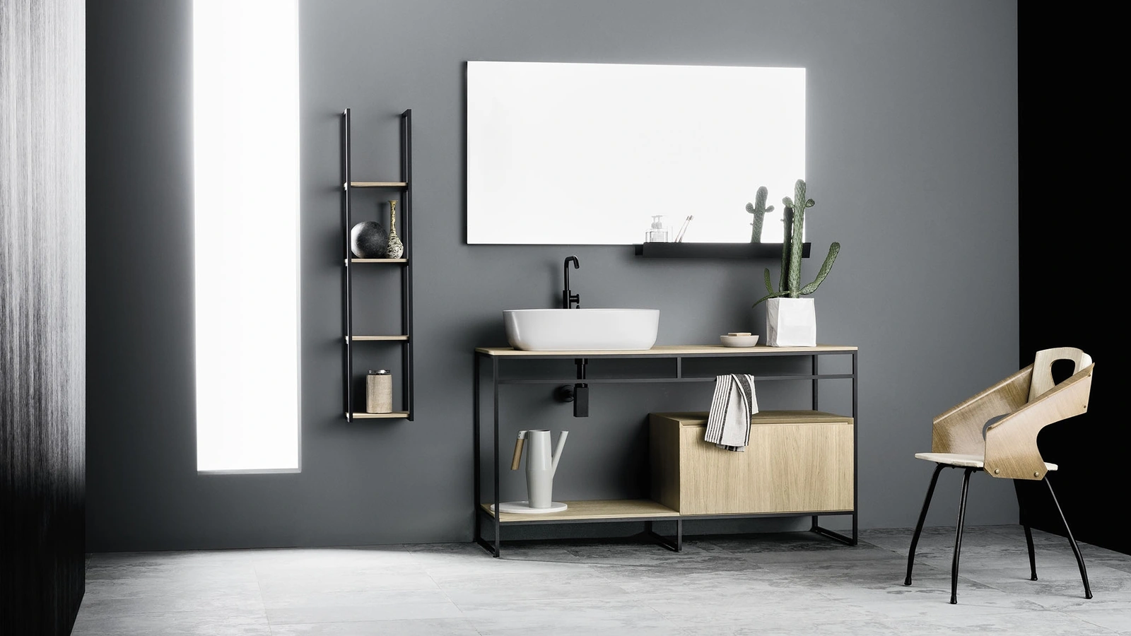 Mobile da Bagno a terra Code 14 in legno di Arbi