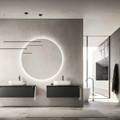 Mobile da Bagno sospeso Fold 05 in laccato opaco di Arbi