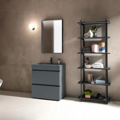 Mobile da Bagno a terra Gola Up 08 in Fenix NTM grigio bromo di Birex