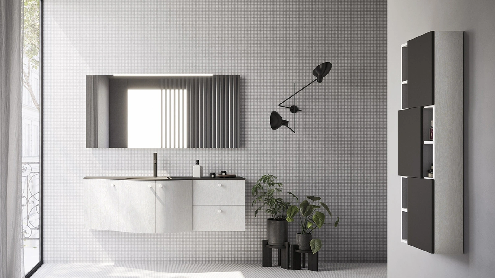 Mobile da Bagno Ho-me plus curvo 57 di Arbi