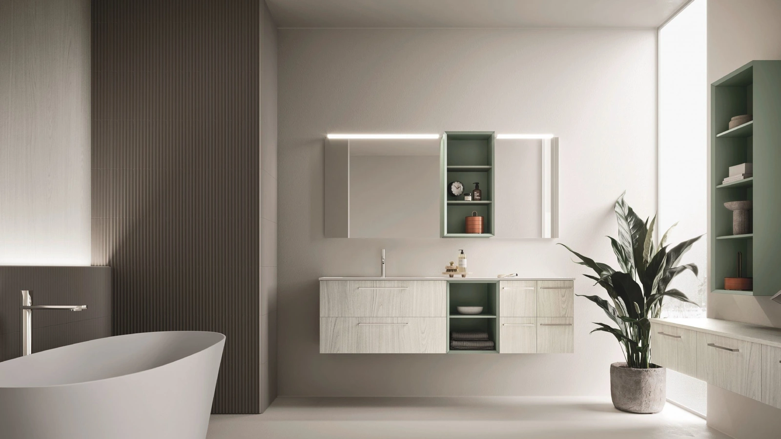 Mobile da Bagno sospeso Ho-me plus liscio 41 di Arbi