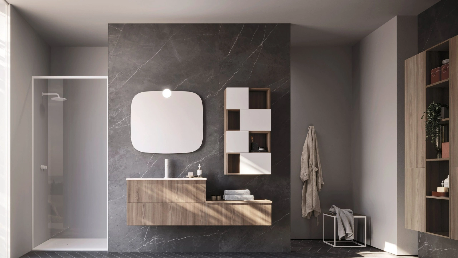 Mobile da Bagno sospeso Ho-me plus liscio 45 di Arbi