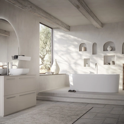 Mobile da Bagno a terra Sky Liscio 19 in laccato di Arbi