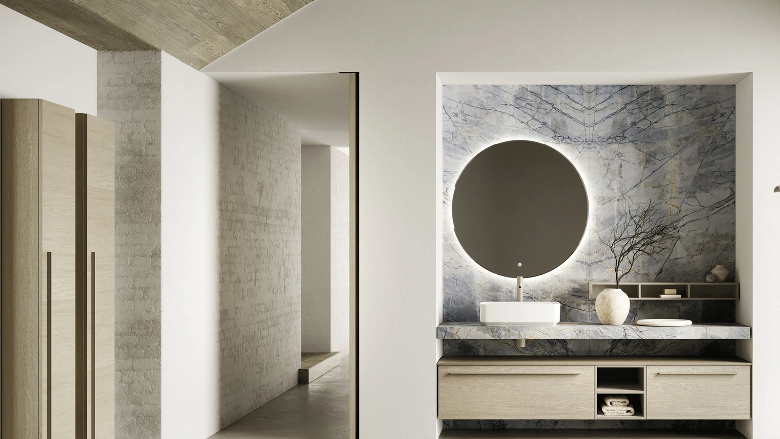 Mobile da Bagno sospeso Sky Liscio 34 di Arbi