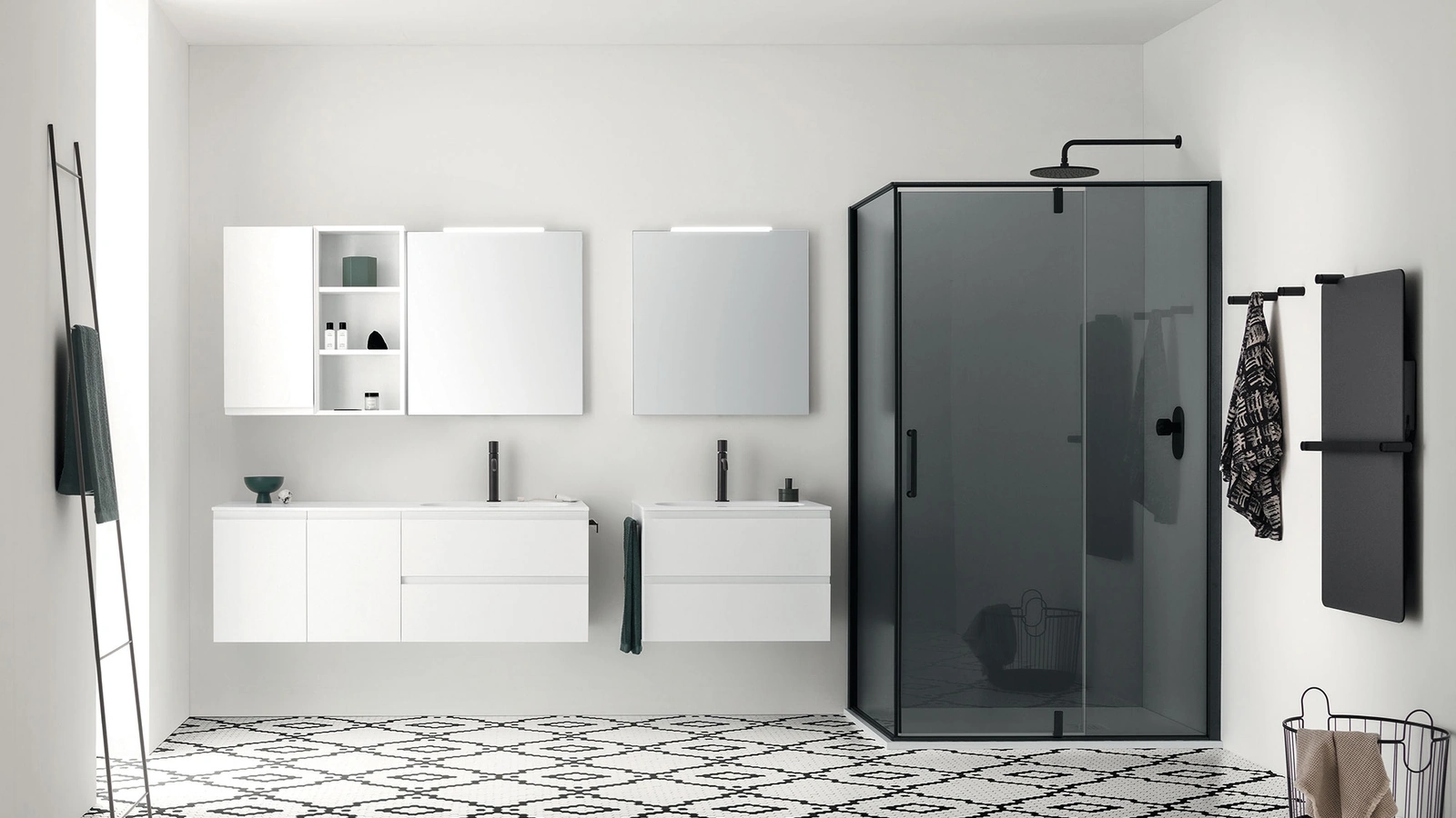 Mobile da Bagno sospeso Street 07 in laccato opaco di Arbi