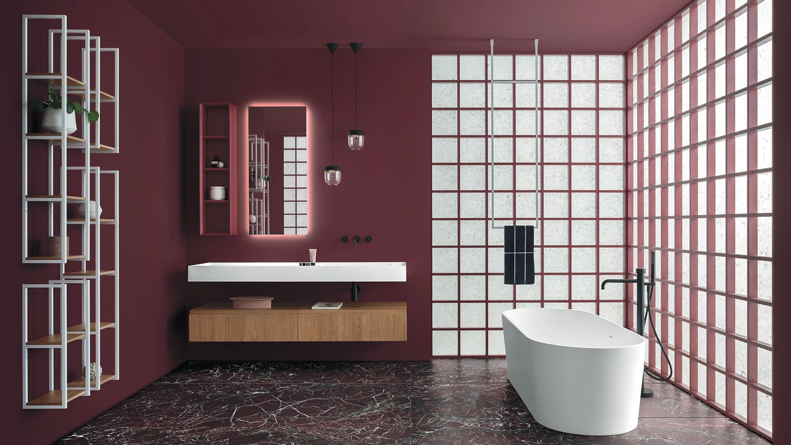 Mobile da Bagno sospeso Street 08 in legno di Arbi