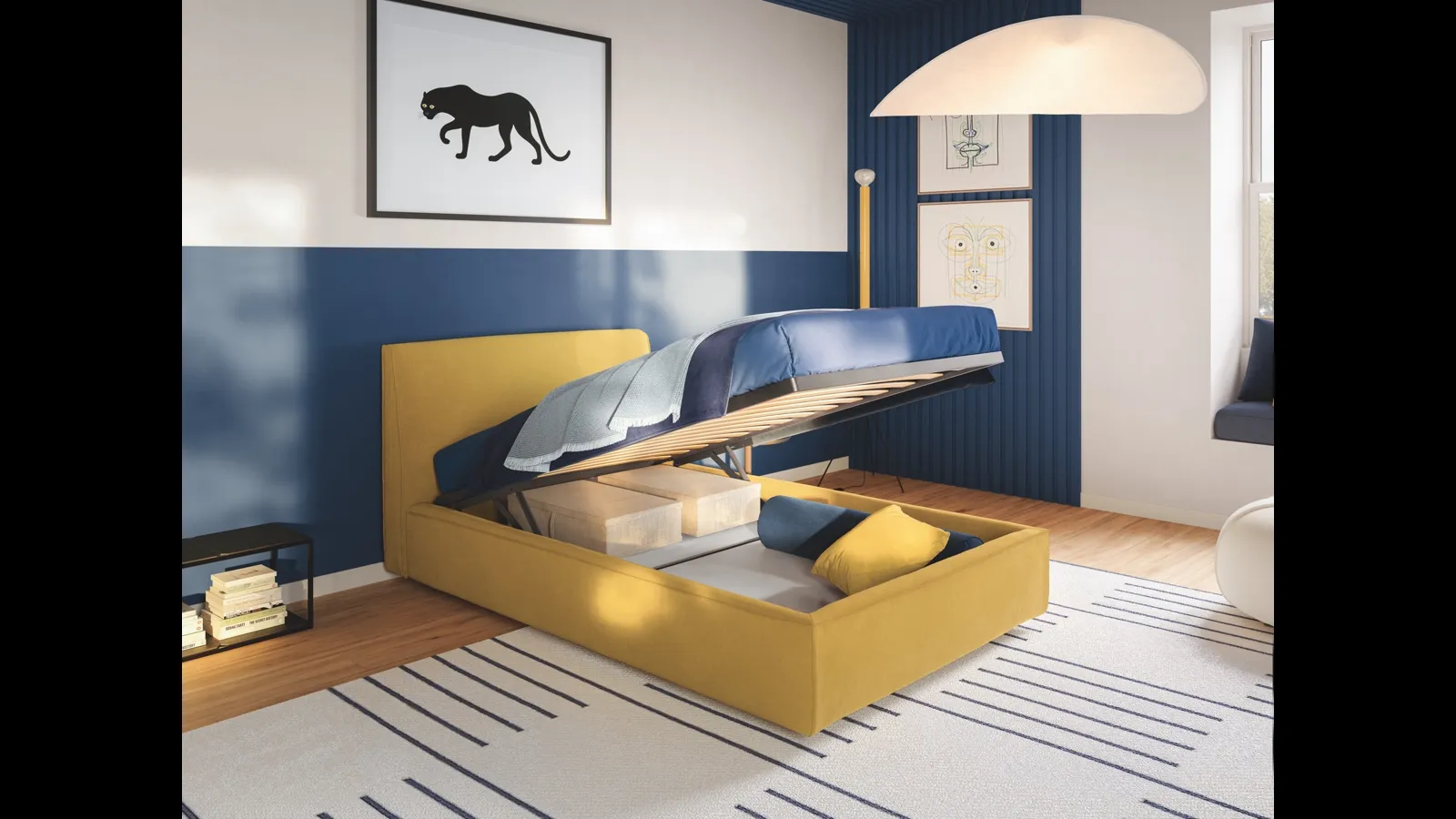 Letto singolo con box contenitore Ada di Twils