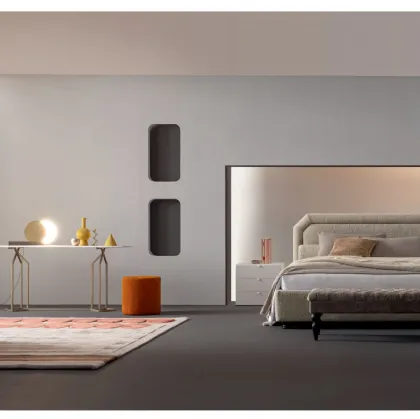Letto in tessuto con testiera Camille di Twils