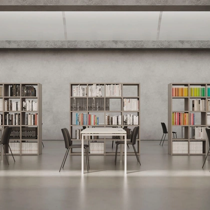 Libreria Bifacciale divisoria in melaminico di Nardi Interni