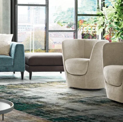 Poltroncina rivestita in tessuto Oplà di Pianca