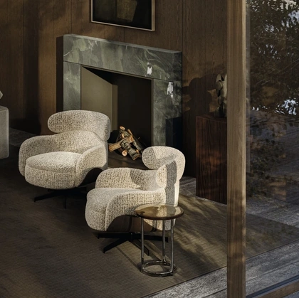 Poltrona imbottita Leonard di Molteni & C