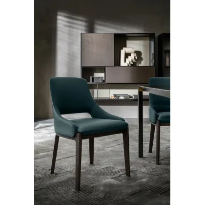Sedia in pelle Devon di Molteni & C