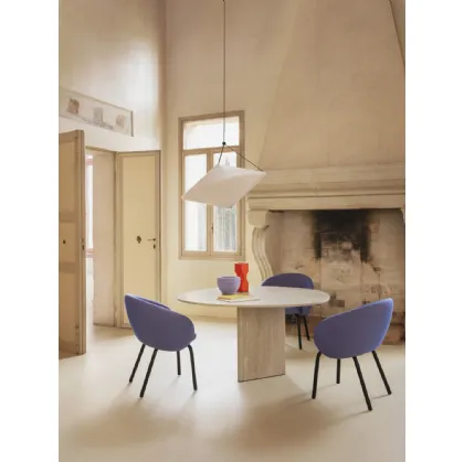 Tavolo Albio in marmo travertino di Miniforms