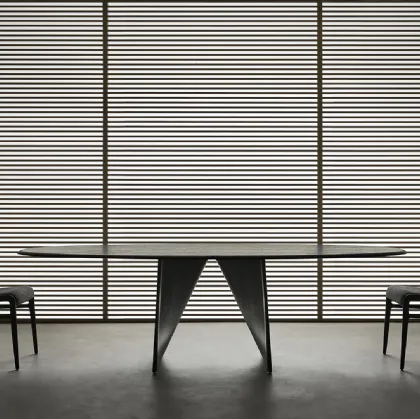 Tavolo Lambda Rovere Nero di Rimadesio