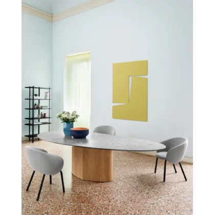 Tavolo Monoplauto con top in Marmo di Miniforms