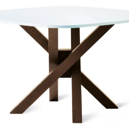 Tavolo quadrato in laminato con struttura in massello Sache di Veneta Cucine