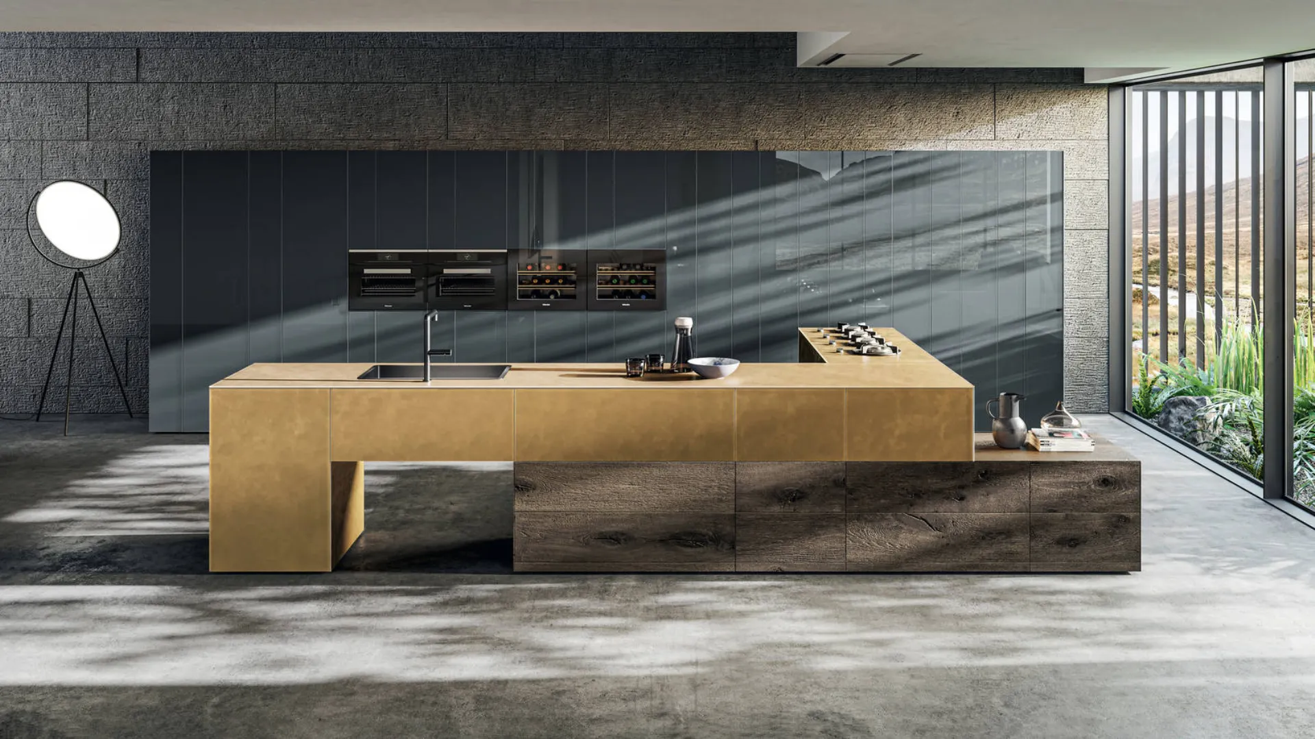 cucina su misura 36e8 Metal Xglass di Lago