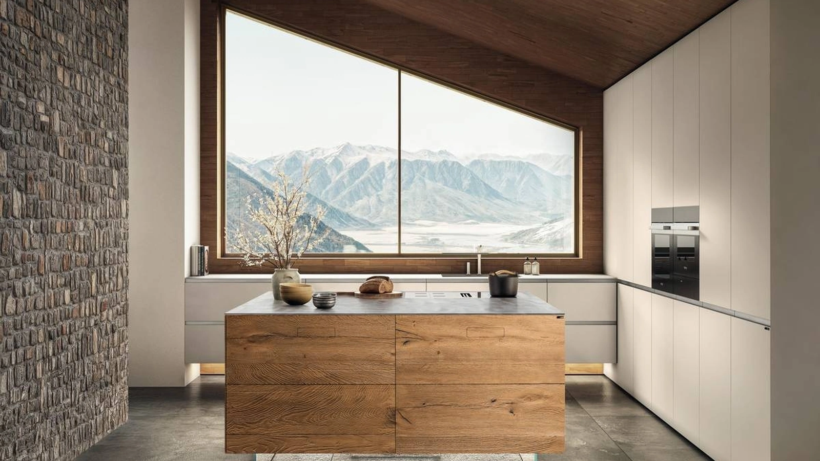 Cucina Design con isola 36e8 Cut Project 2826 di Lago