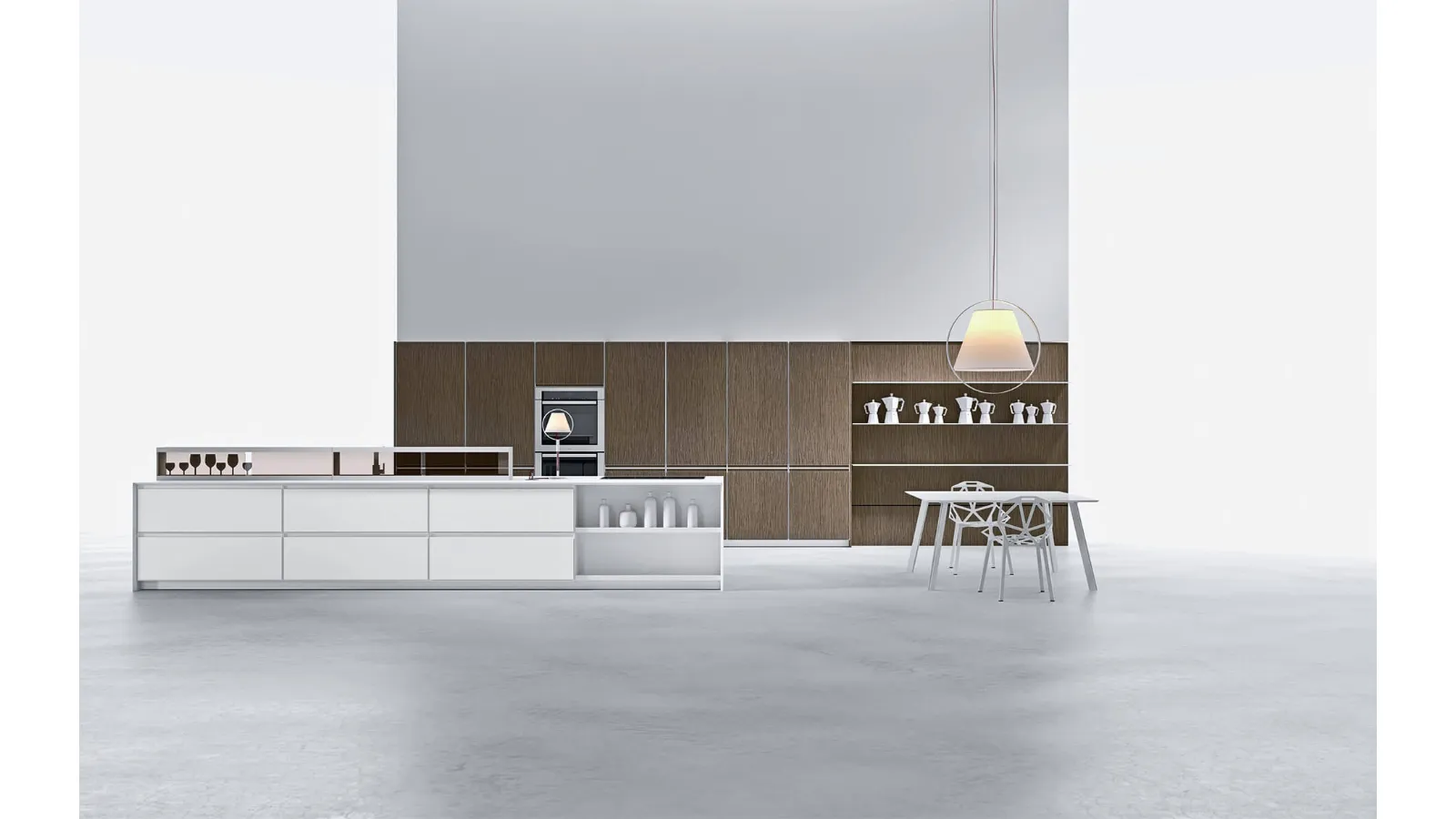 Cucina Design con isola in Corian AkB 08 02 di Arrital