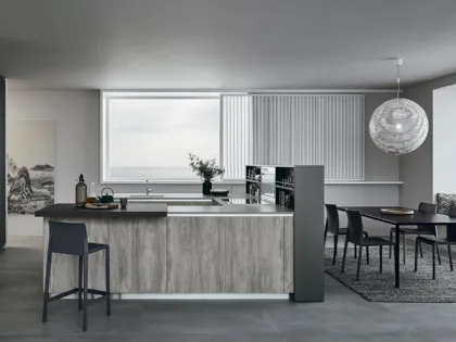Lounge con isola Pro Metallo Liquido
