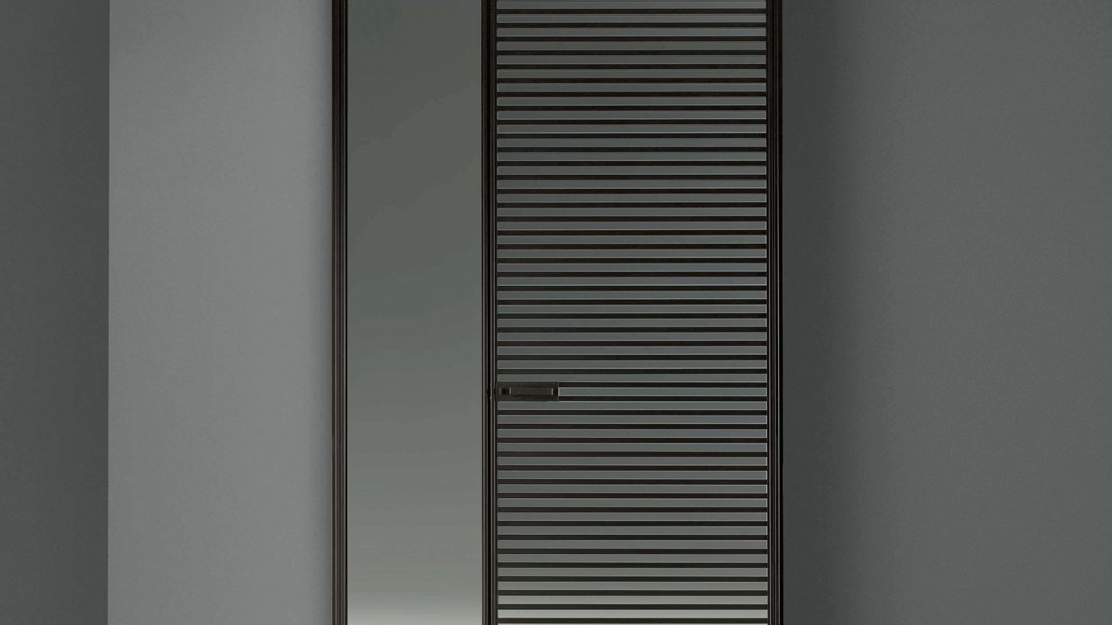 Porta per interni Even in alluminio e vetro di Rimadesio