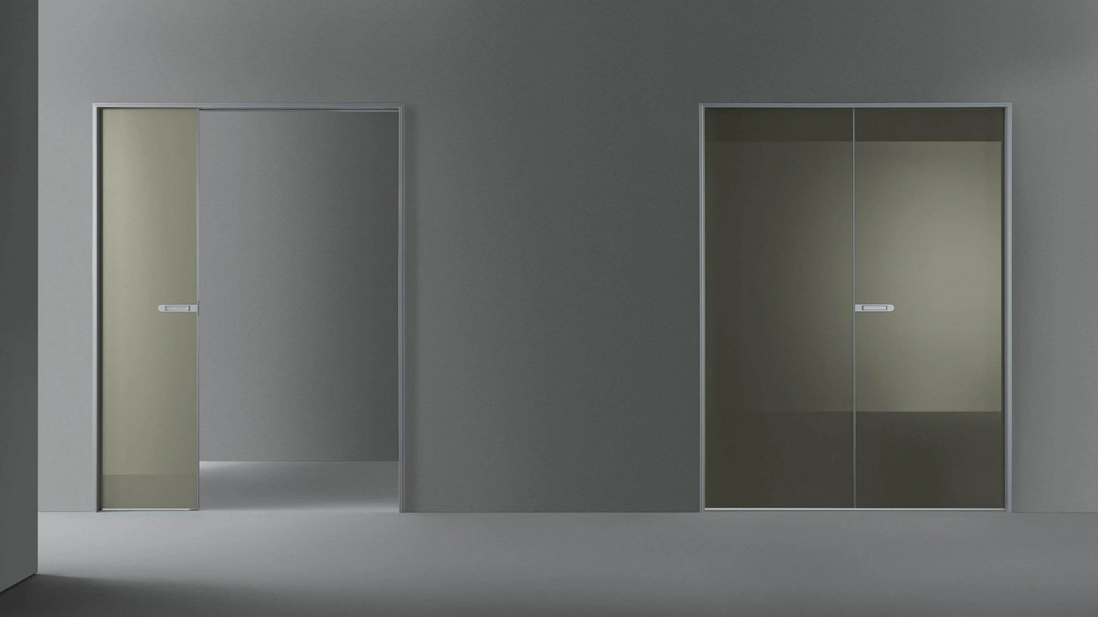 Porta per interni Link+ Scorrevole in vetro laguna di Rimadesio