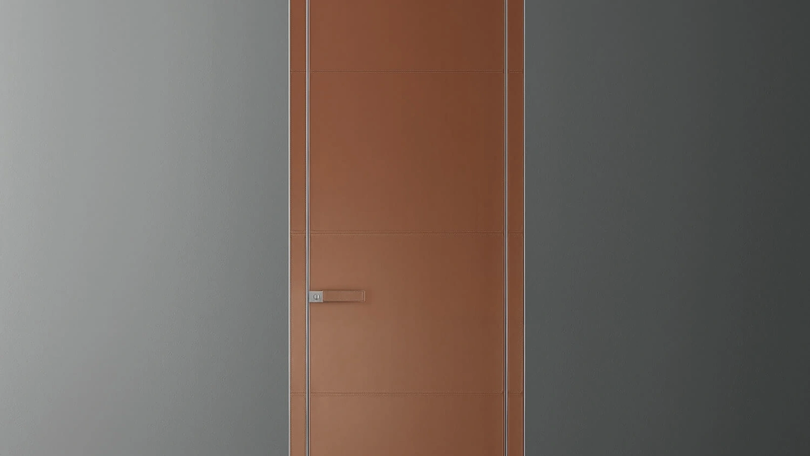 Porta per interni Luxor in cuoio di Rimadesio