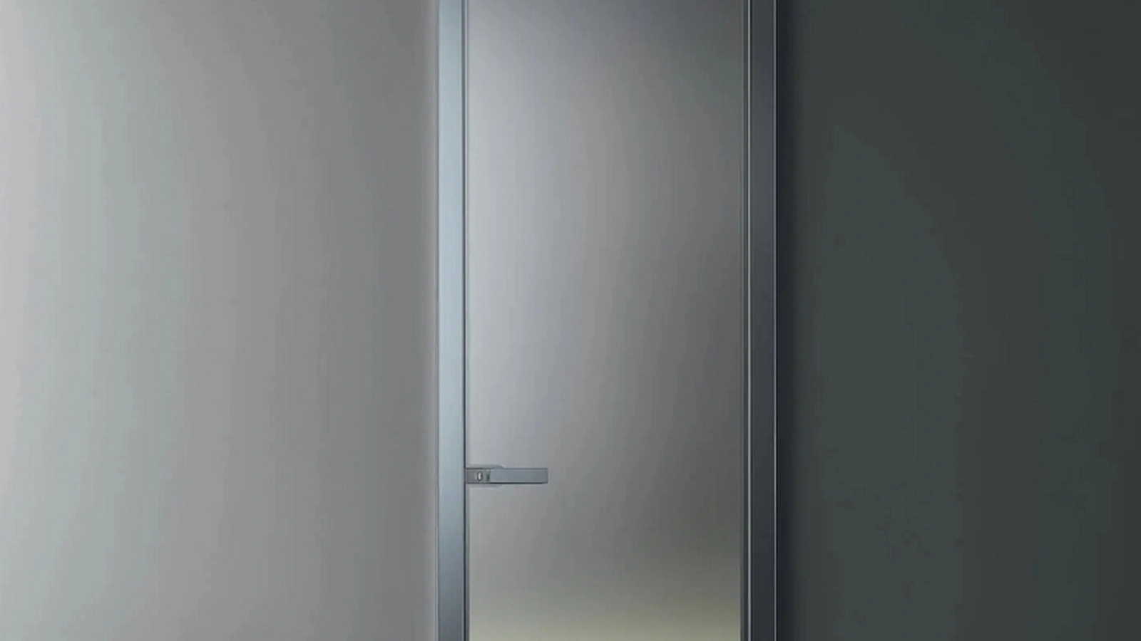 Porta per interni Luxor in vetro con telaio in alluminio di Rimadesio