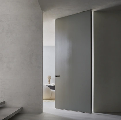 Porta per interni Radius in vetro diamante di Rimadesio