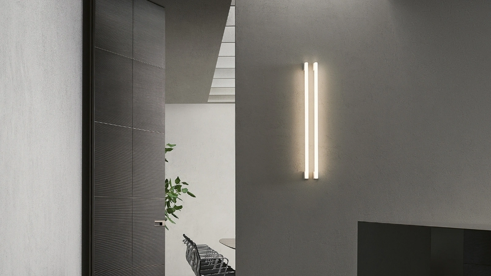 Porta per interni Radius in ebano di Rimadesio