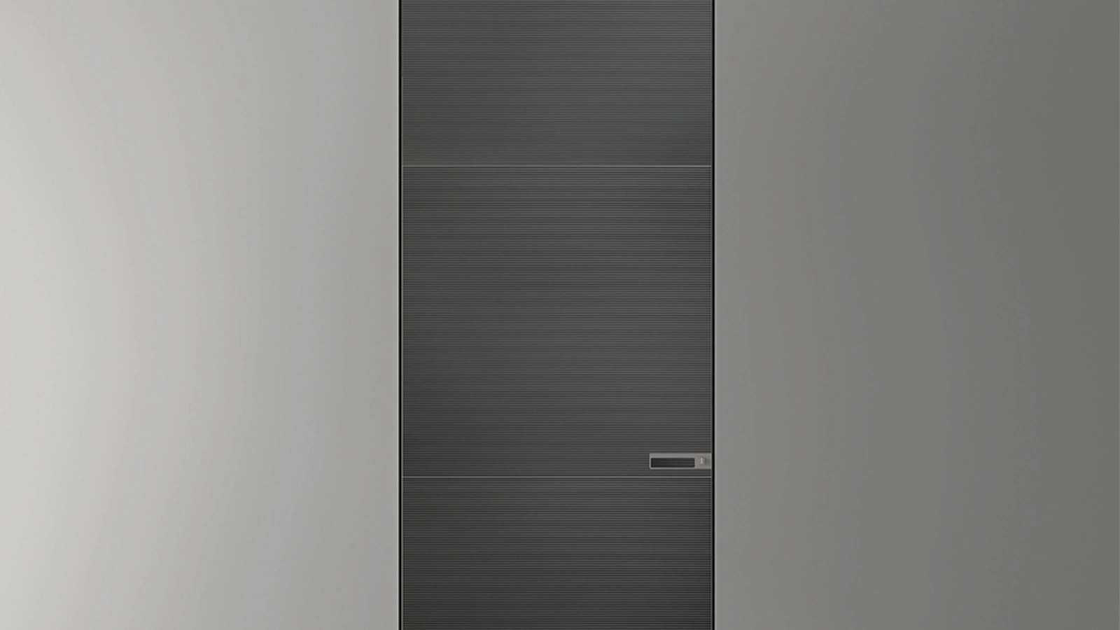 Porta per interni a filo muro Radius Grigio Scuro di Rimadesio