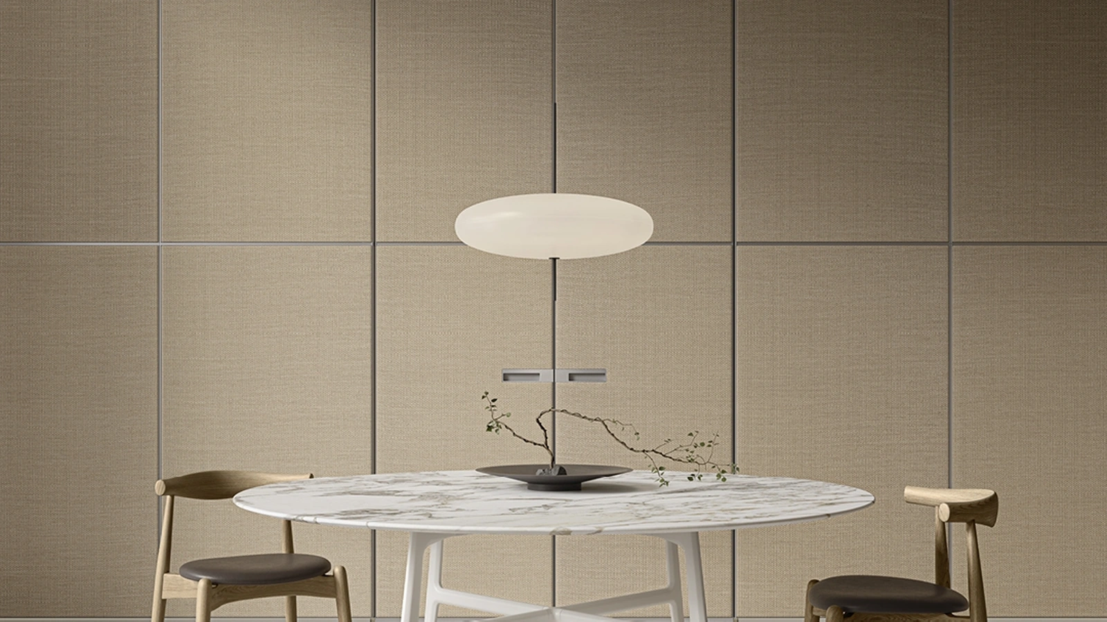 Porta per interni complanare Radius Rafia di Rimadesio