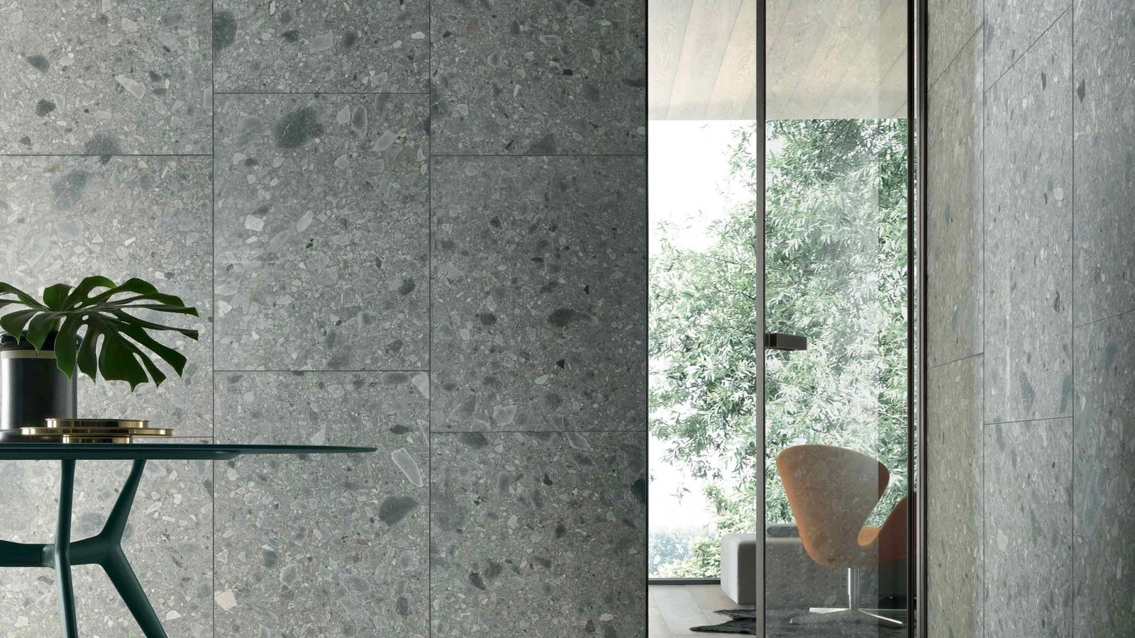 Porta a battente con chiusura magnetica per interni Vela di Rimadesio