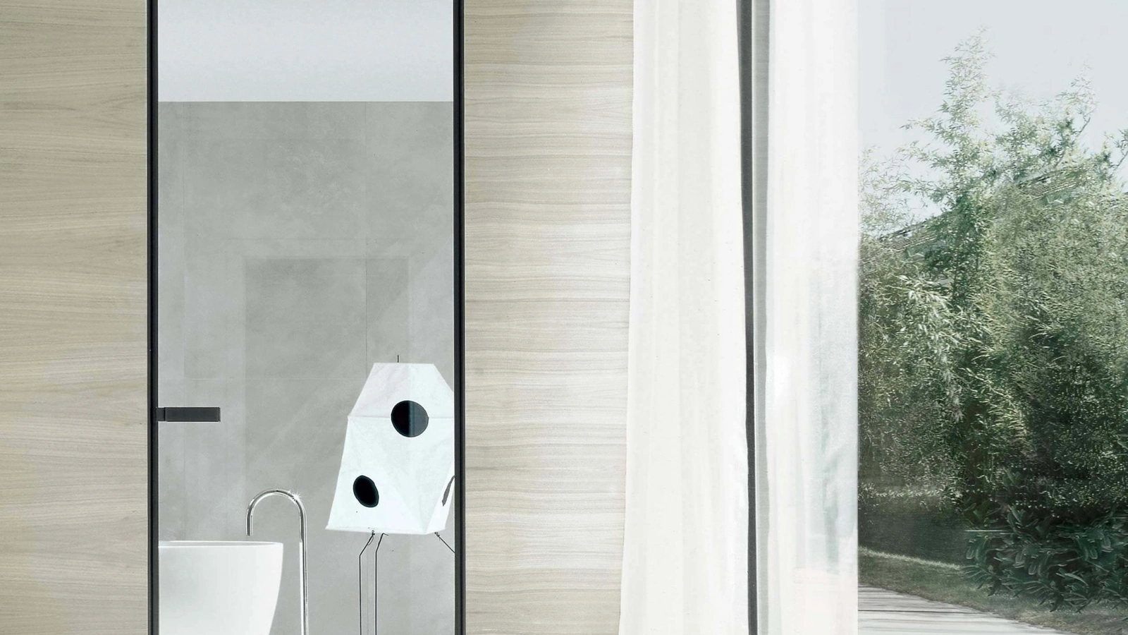 Porta a battente con chiusura magnetica per interni Vela di Rimadesio