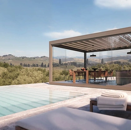 Pergola bioclimatica Carrera S di Pratic