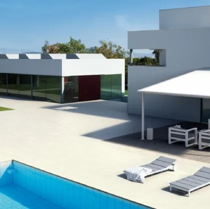 Pergola inclinata addossata ombreggiante Zero+ di Gibus